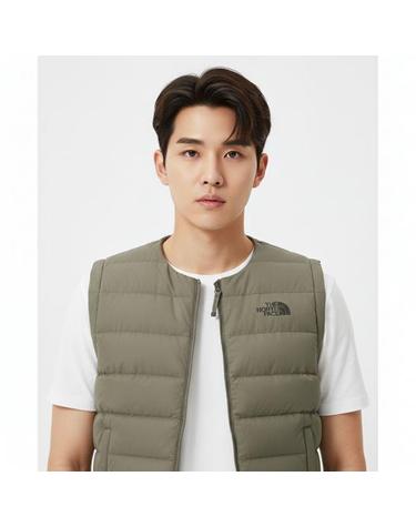 노스페이스 NV1DR54B 남성 포플러 다운 베스트 RDS GRAYISH KHAKI