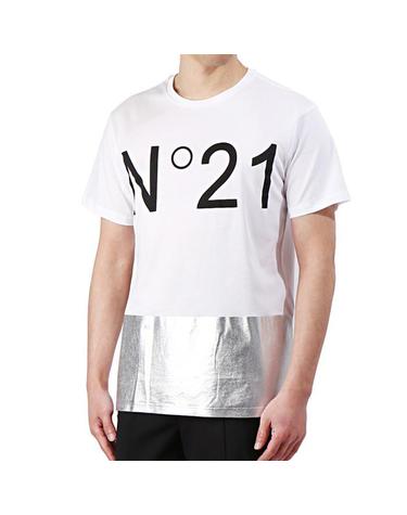 N21 F022 6365 1101 로고 실버 코팅 티셔츠