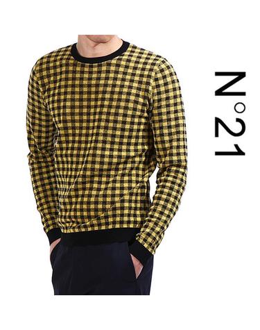 N21 A005 7526 0151 긴팔 체크 니트
