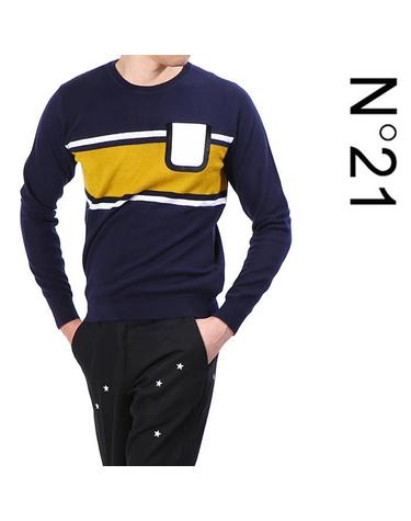 N21 A015 7077 6728 옐로라인 포켓 니트