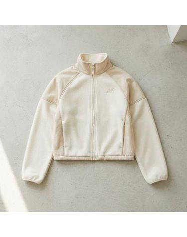 뉴발란스 여성 하이파일 플리스 후리스 자켓 세미 오버핏 36 Light Beige NBMDF4V912