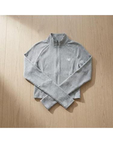 뉴발란스 여성 립 집업 AC Melange Gray NBMDFBW822