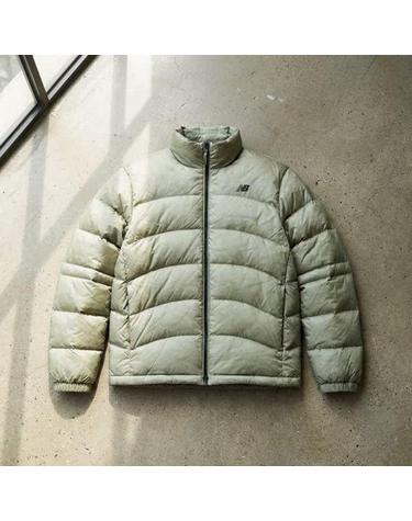 뉴발란스 남녀공용 플라잉 스탠드넥 경량 구스 다운 BU Light Khaki NBNPFB1073