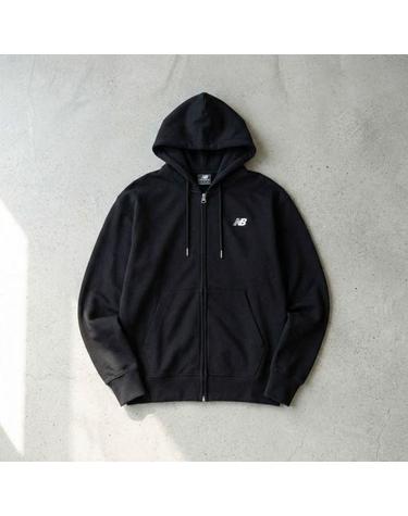 뉴발란스 남녀공용 에센셜 클래식 후드 집업 스탠다드 핏 19 Black NBMDFB1803
