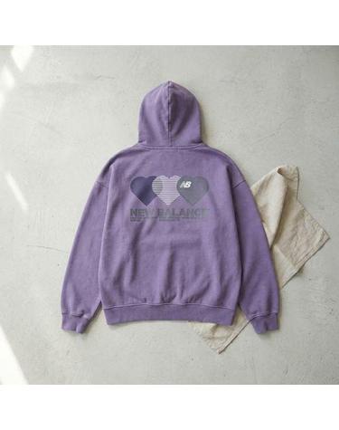 뉴발란스 NBN0G2A033 남녀공용 NB 하트 그래픽 후드티 DARK PURPLE CF