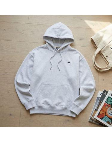 뉴발란스 NBN0G11203 남녀공용 에센셜 스몰로고 후드티 LIGHT GRAY 16