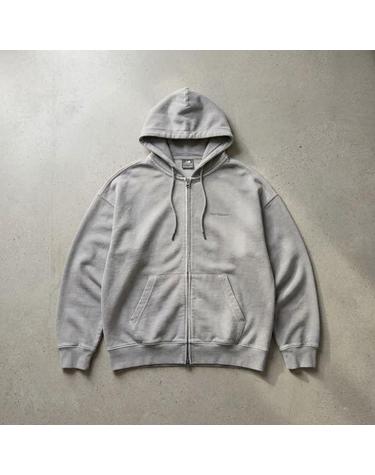 뉴발란스 NBMDG11223 남녀공용 Ndurance 레터링 워시드 논기모 후드집업 ASH GRAY A2