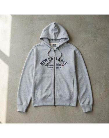 뉴발란스 NBMDG11213 남녀공용 NEW GREY 그래픽 후드 집업 GRAY AC