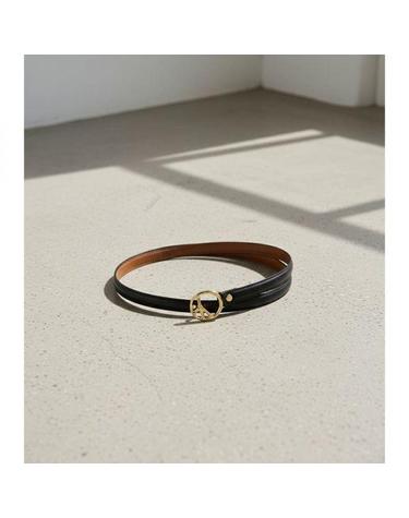 니들스 26 Peace Buckle Narrow Belt BLACK SX031 피스 버클 내로우 벨트
