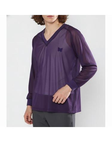 니들스 LS V Neck Tee Purple OT256 롱슬리브 V넥 티셔츠