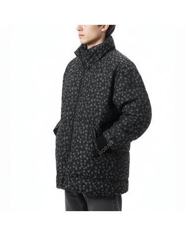 니들스 Hooded Down Sur Coat Floral Jq Black PU120 후드 다운 서 코트 프로랄 자카드