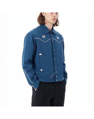 니들스 Piping Cowboy Jacket PEPU Double Cloth MARINE BLUE PU208 파이핑 카우보이 자켓 더블 클로스