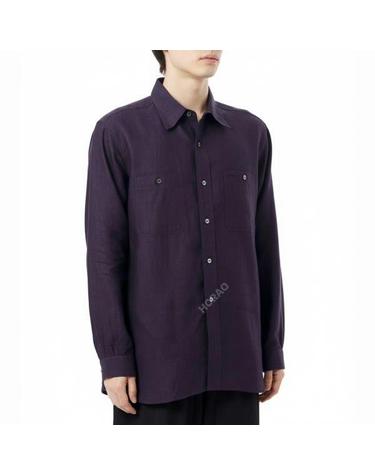 니들스 Work Shirt Linen Chambray PURPLE QV291 워크 셔츠 리넨 샴브레이