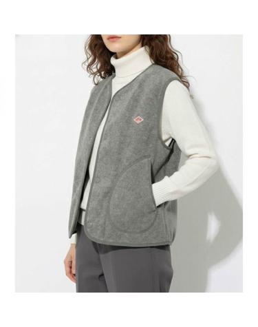 단톤 FLEECE COLLARLESS VEST DTA0521 DKGREY 플리스 카라리스 베스트