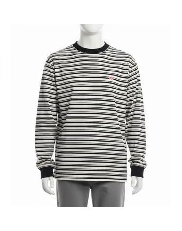 단톤 26 LONG SLEEVE TSHIRT STRIPE DTC0200TCB CHARCOAL X BLACK MULTI 롱 슬리브 스트라이프 티셔츠
