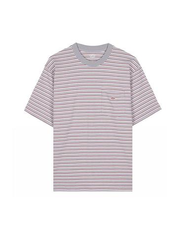 단톤SS26 남성 반팔 포켓 티셔츠 DT C0198 TCB GREY X RED MULTI