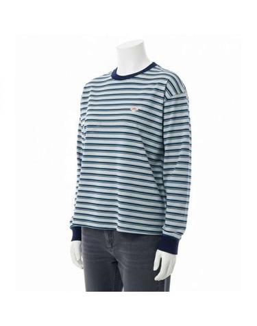 단톤 26 STRIPE LONG SLEEVE TSHIRT DTC0269TCB BLUE X GREY MULTI 스트라이프 롱 슬리브 티셔츠