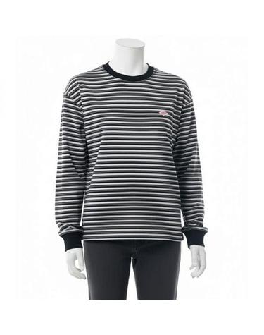 단톤 26 STRIPE LONG SLEEVE TSHIRT DTC0269TCB CHARCOAL X BLACK MULTI 스트라이프 롱 슬리브 티셔츠