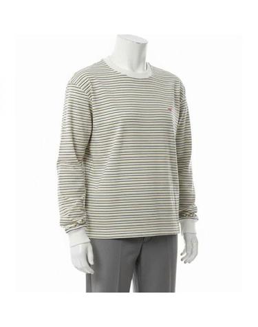 단톤 26 STRIPE LONG SLEEVE TSHIRT DTC0269TCB YELLOW X WHITE MULTI 스트라이프 롱 슬리브 티셔츠