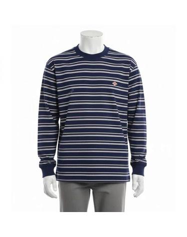 단톤 26 LONG SLEEVE TSHIRT STRIPE DTC0200TCB NAVY X BEIGE MULTI 롱 슬리브 스트라이프 티셔츠