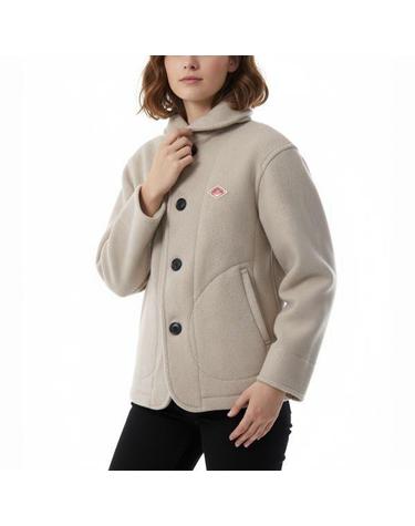 단톤 WOOL PILE ROUND COLLAR JACKET DTA0010WOP RAW BEIGE 울 파일 라운드 칼라 자켓