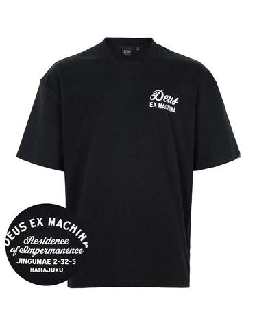 데우스엑스마키나 블랙 하라주쿠 사인 티셔츠 D261MTS130 BLACK
