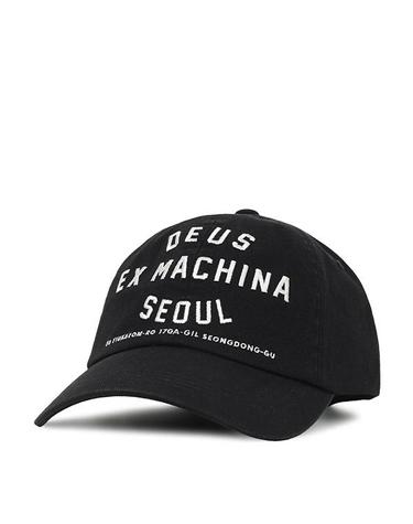 데우스엑스마키나 블랙 컬리지 서울 어드레스 베이스볼 캡 D261UHA010 BLACK