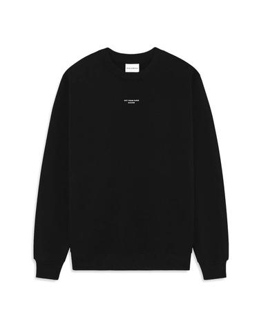 드롤드무슈 클래식 슬로건 블랙 스웨트 셔츠 PERMSW148CO127BL BL