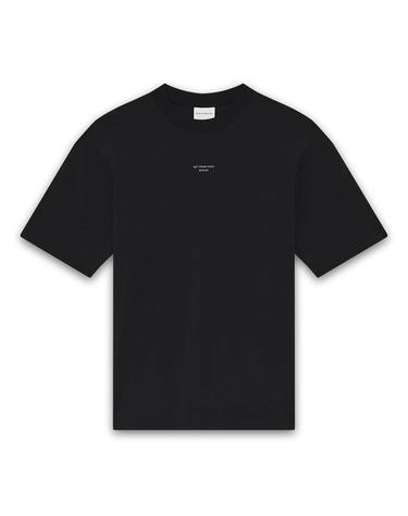 드롤드무슈 클래식 슬로건 블랙 반팔 티셔츠 PERMTS202CO002BL BL