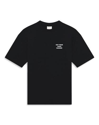 드롤드무슈 블랙 코튼 반팔 티셔츠 PERMTS203CO002BL BL