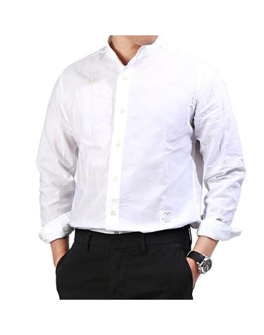 에디터 1298T2 4865 01 스타 자수장식 차이나 셔츠