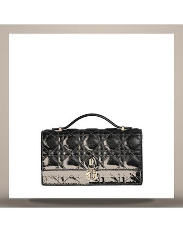 디올 My Dior 미니 백 블랙 까나쥬 양가죽 S0980ONMJM900