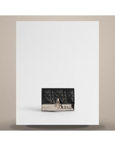 디올 My Dior Glycine 지갑 블랙 까나쥬 양가죽 S0966ONMJM900