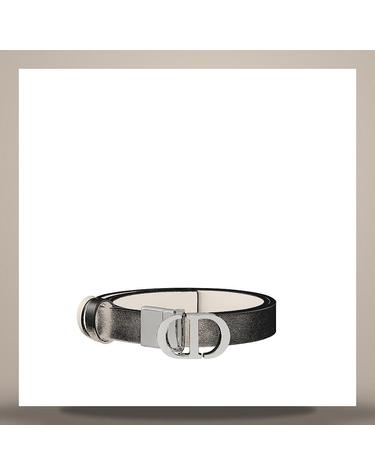 디올 30 Montaigne 리버서블 벨트 블랙 라떼 스무스 송아지 가죽 20mm B0446PWGAM911