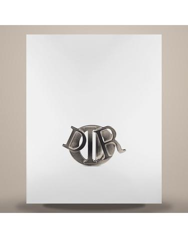 디올 Dior Charm 벨트 버클 블랙 무광 래커 피니시 브라스 35mm 4973RVVARH00N