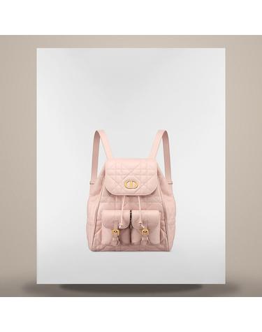 디올 Dior Caro 미디엄 백팩 파우더 핑크 매크로까나쥬 양가죽 M6301UNOZM413