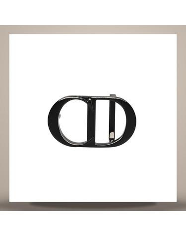 디올 CD Icon 벨트 버클 블랙 무광 래커 피니시 브라스 35mm 4961PVVARH00N