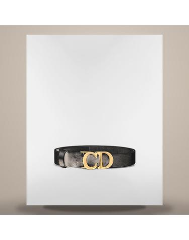 디올 Cest Dior 벨트 블랙 스무스 송아지 가죽 20mm B0329UVWVM900