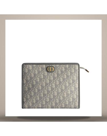 디올 30 Montaigne Dea 파우치 그레이 Dior Oblique 자카드 S2107UTZQM932