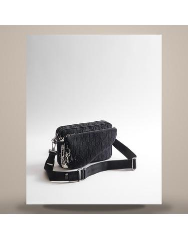 디올 Saddle 트리플 파우치 블랙 Dior Oblique 자카드 1ADPO276YKYH03E