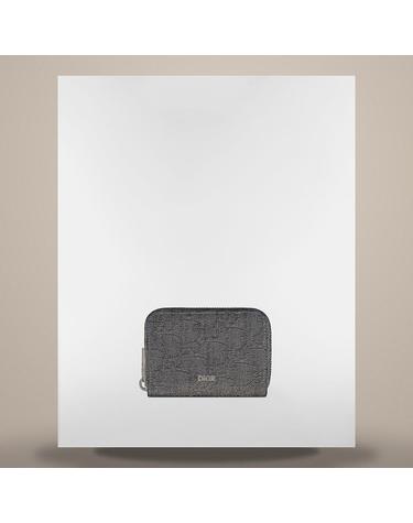 디올 지퍼 동전 지갑 블랙 Dior Oblique 자카드 2ESBC316YSEH03E