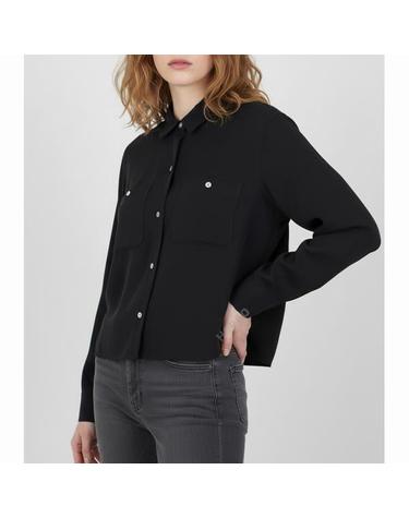 띠어리 Patch Pocket Shirt in Fluid Twill O0309508 001 패치 포켓 셔츠 인 플루이드 트윌