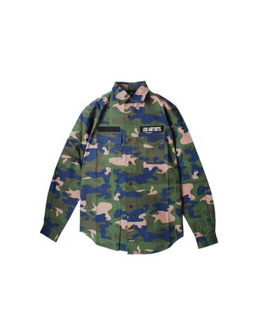 로고 패치 캔버스 셔츠 카모 LA04SCV26CAMO