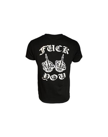 15주년 백 프린팅 로고 티셔츠 블랙 LA04TEE85BK