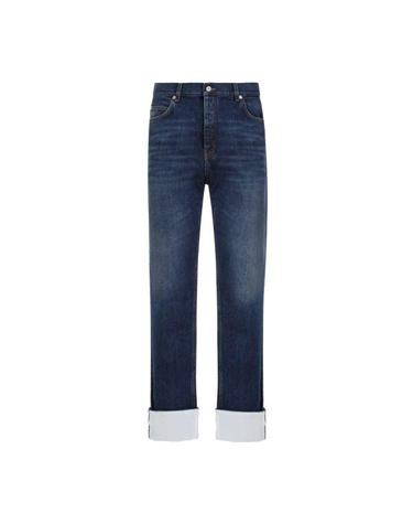 LOEWE 로에베 Fisherman turnup jeans in denim H526Y11W09 8383 피셔맨 턴업 진