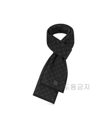 루이비통 목도리 머플러 남성용 쁘띠 다미에 그레이 M77988