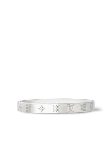 루이비통 다미에 스테이플스 Damier Staples 뱅글 실버