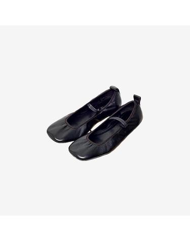 24FW 르메르 스퀘어 플랫 발레리나 슈즈 다크 초콜릿 FO0138 LL0115 BR490