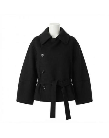 르메르 26FW 숏 랩 코트 블랙 CO1165 LF1700 999 여성 울 코트