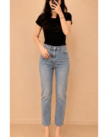 토템 클래식 컷 데님 청바지 원 222235741485